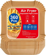 Boribim Square Silicone Air Fryer Liners - Reusable Air Fryer Pot - Air Fryer Accessories - Air Fryer Inserts for 4 to 7 QT Oven Microwave Accessories