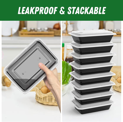 50_Pack_(100-Piece)_32_oz_Meal_Prep_Containers_with_Easy_Open_Lids,_Black