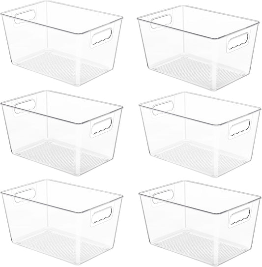 YIHONG_6_Pack_Clear_Storage_Bins,_Pantry_Organizer_Bins_with_Handle,_Large