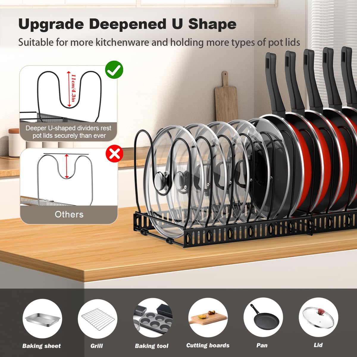 Housolution_Pot_and_Pan_Lid_Organizer_Holder_Storage_Rack,_Black