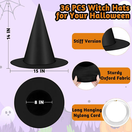 Luces_12_PCS_Witch_Hats,_Thickened_Hanging_Witches_Hats_Halloween_Decor