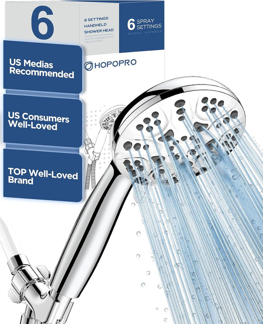 6-Mode_High_Pressure_Handheld_Shower_Head_Set,_Consumer_Reports_Recommended_HOPOPRO_High_Flow_Hand_Held_Showerhead_with_59_Inch_Hose_Bracket_Teflon_Tape_Rubber_Washers