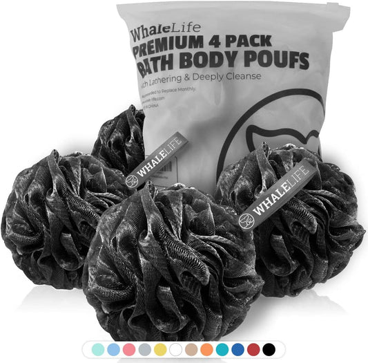 WhaleLife_Bath_Loofah_Sponge_for_Shower_-_Body_Scrubber_4-Pack_Black