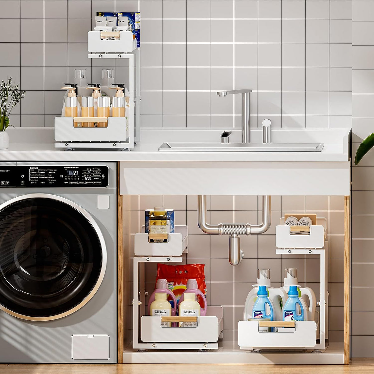 Delamu_Under_Sink_Organizer_Kitchen,_2-Tier_Pull-Out_Cabinet_Shelf,_2-Pack