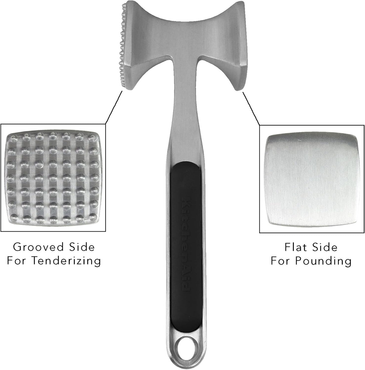 KitchenAid_Gourmet_Multi_Sided_Meat_Tenderizer_for_Pounding_Meats,_Nuts,_Shellfish,_ect,_Hang_Hole_for_Easy_Storage,_Hand_Wash,_One_Size,_Black