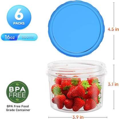 HOMETALL_Freezer_Storage_Containers,_[6_Pack-16_Oz]_Airtight_Plastic