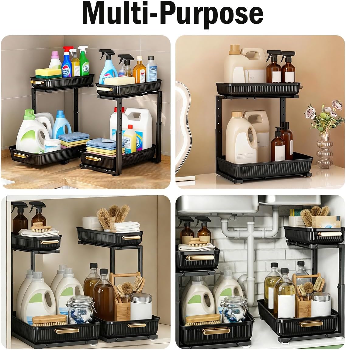 ARSTPEOE_Under_Sink_Organizer_-_2_Pack_Multi-Purpose_Pull-Out_Storage_Shelf