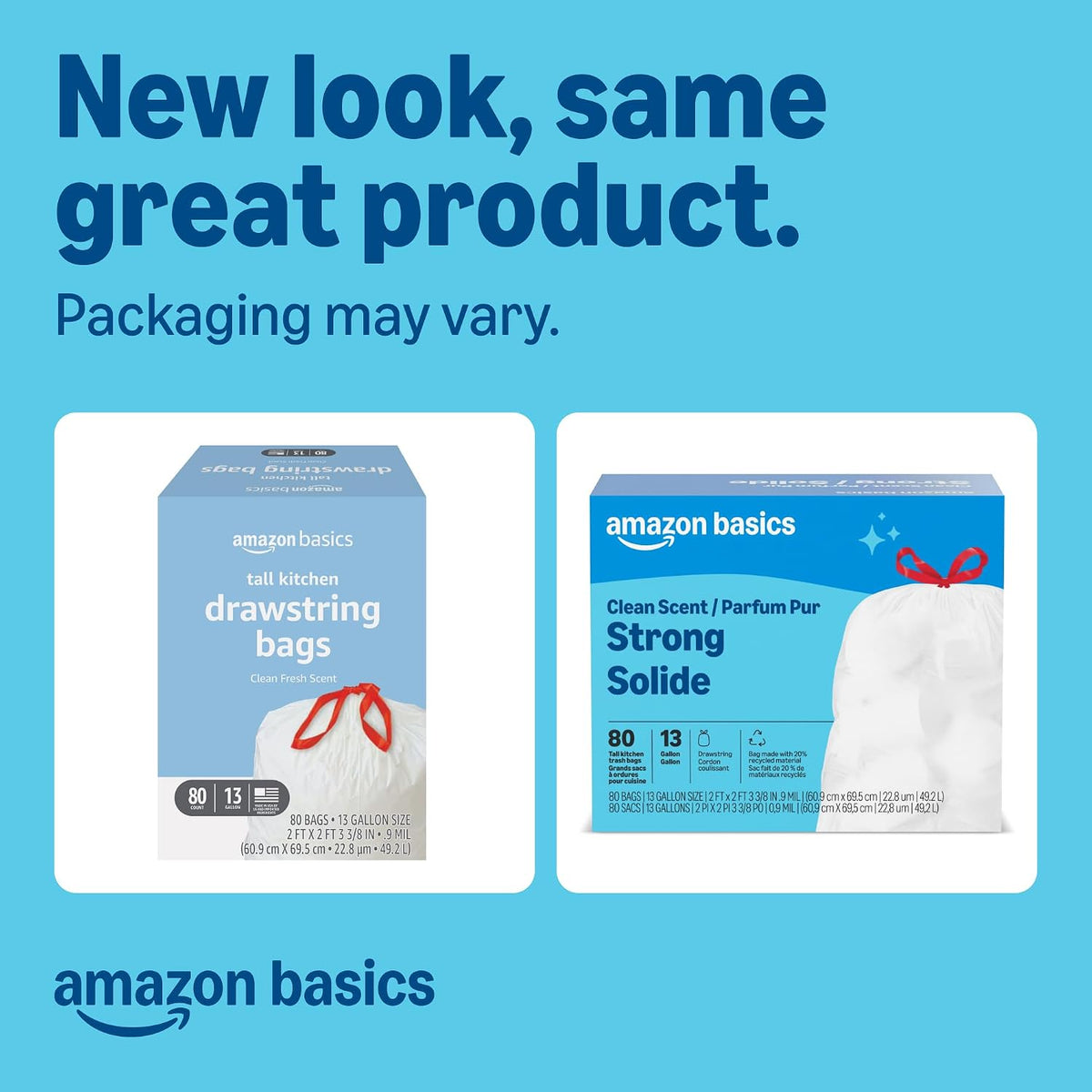 Amazon_Basics_Tall_Kitchen_Drawstring_Trash_Bags,_Clean_Scent,_13_Gallon,_80_Count,_Packaging_May_Vary