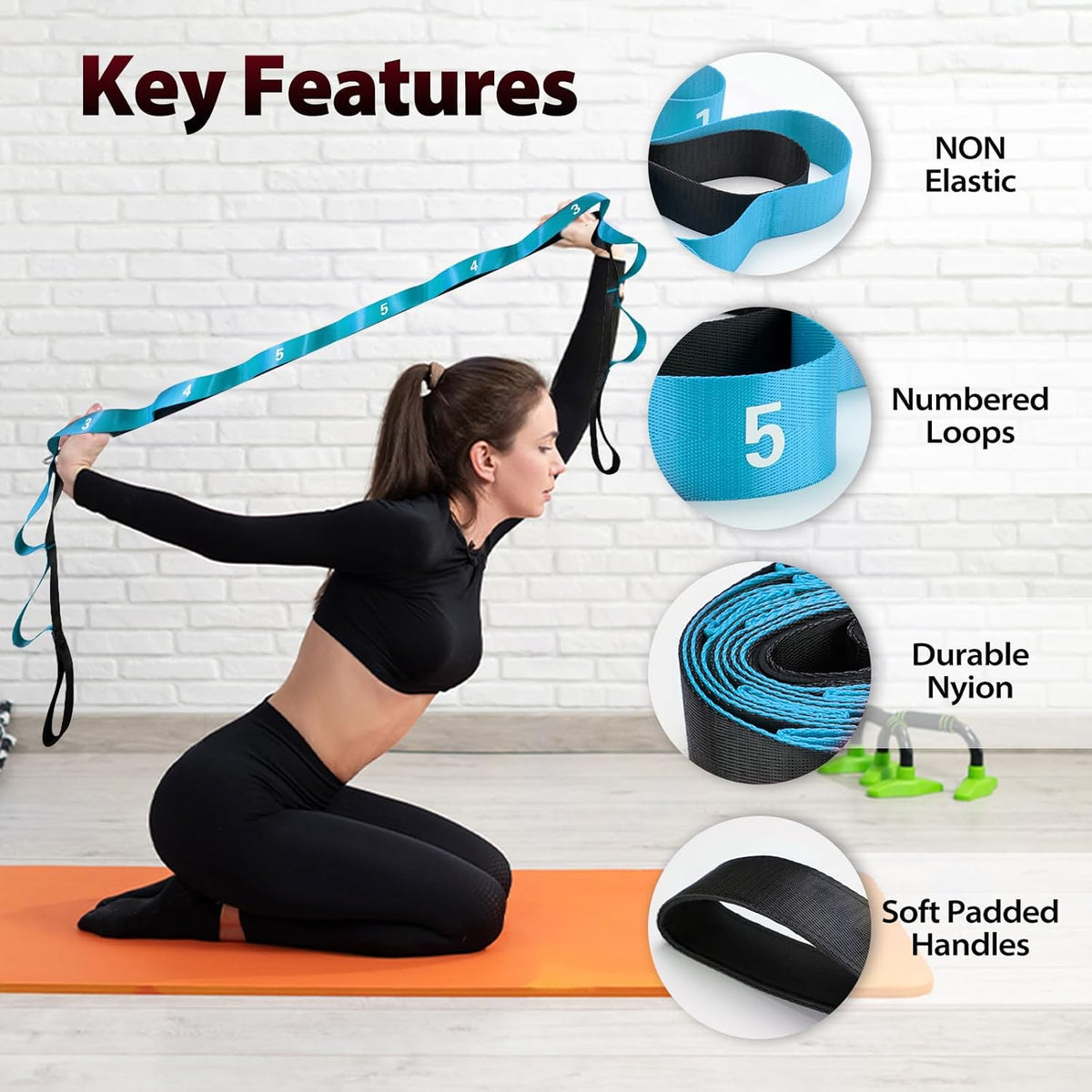 Acozycoo_Stretching_Strap_with_Loops_for_Physical_Therapy,Knee,Calf,Back