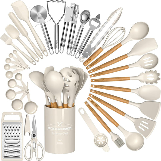 Umite_Chef_Food_Grade_Thickened_Silicone_(Stainless_Steel_Core)_Kitchen_Gadgets_Tools_Set_-_Kitchen_Cooking_Utensils_Set,_Heat_Resistant_Kitchen_Spatula_Tools_Set