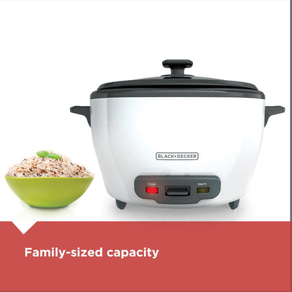 BLACK+DECKER_Rice_Cooker_6-Cup_(Cooked)_with_Steaming_Basket,_Removable_Non-Stick_Bowl,_White