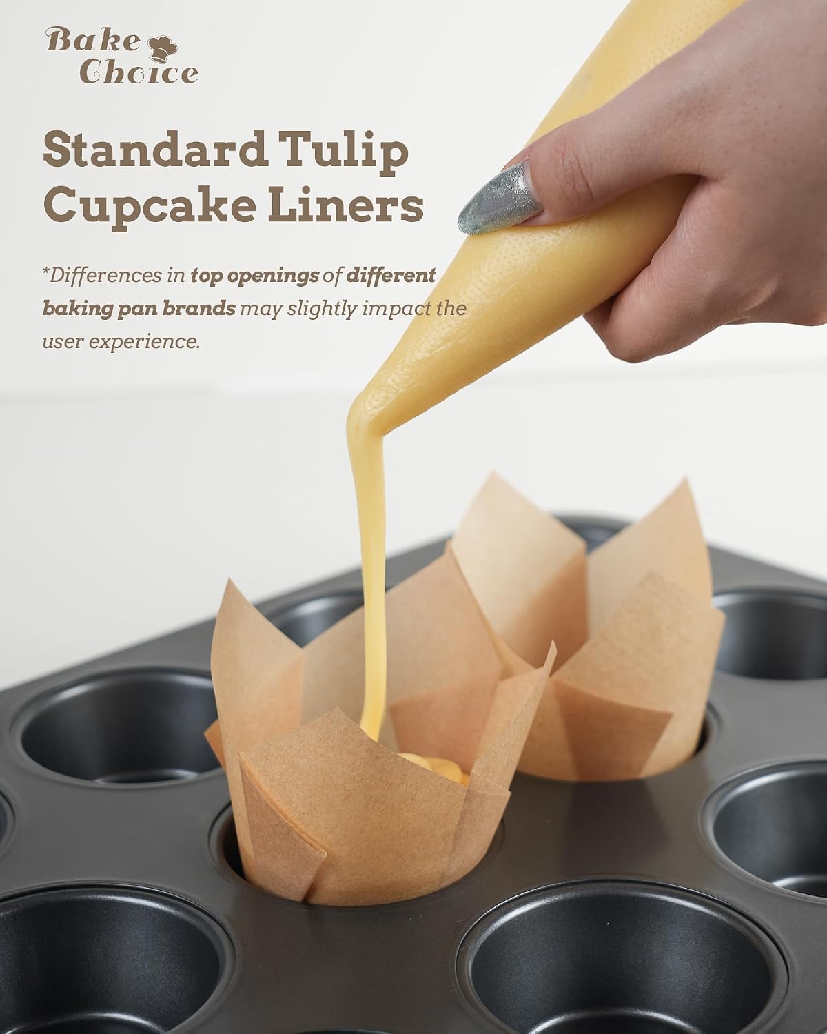 Bake_Choice_200pcs_Natural_Tulip_Cupcake_Liners_for_Baking_Muffin_Liners
