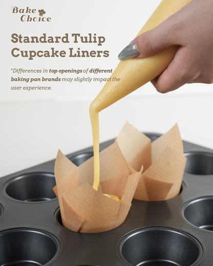 Bake_Choice_200pcs_Natural_Tulip_Cupcake_Liners_for_Baking_Muffin_Liners