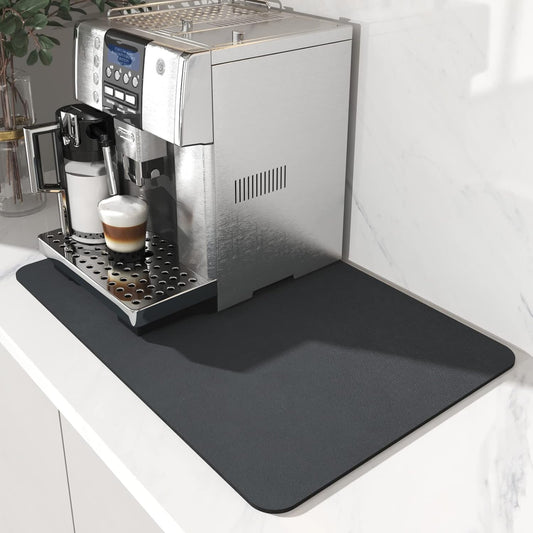 AMOAMI_Coffee_Mat_Dish_Drying_Mat_for_Kitchen_Counter-Bar_Accessories,_Hide_Stain,_Rubber_Backed,_Absorbent,_Fit_Under_Coffee_Maker,_Espresso_Machine,_Pot,_Dish_Rack,_12"x19",_Dark_Grey