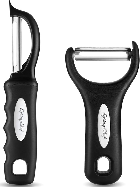 Spring_Chef_Swivel_Vegetable_Peeler_&_Y_Potato_Peeler_w/Soft_Grip_Handles