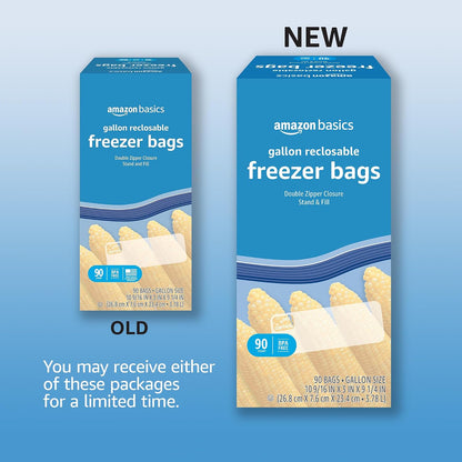 Amazon_Basics_Reclosable_Freezer_Gallon_Size_Bags_with_Double_Zipper_Seal,_Stand-Up_Bottom,_BPA_Free,_90_Count_(Previously_Solimo)