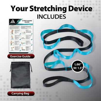 Acozycoo_Stretching_Strap_with_Loops_for_Physical_Therapy,Knee,Calf,Back
