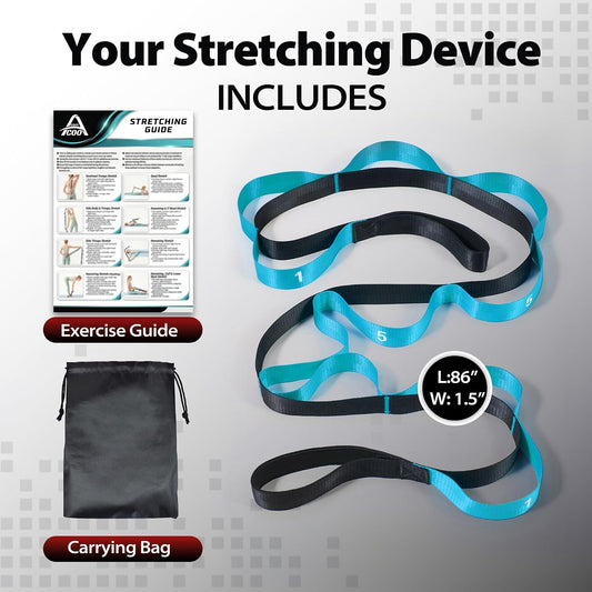 Acozycoo_Stretching_Strap_with_Loops_for_Physical_Therapy,Knee,Calf,Back