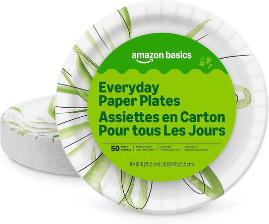 Amazon_Basics_Everyday_Paper_Plates,_10_Inch,_Disposable,_50_Count,_Packaging_May_Vary