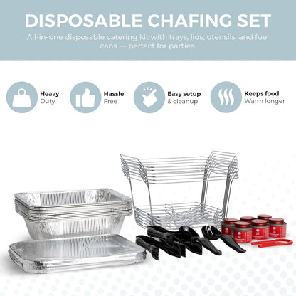 Alpha_Living_6_Pack_-_Disposable_Chafing_Dish_Buffet_Set,_Half_Size_Pans,_Welded_Body_Food_Warmers_for_Parties,_Fuel_Cans_Complete_Set,_Warming_Trays