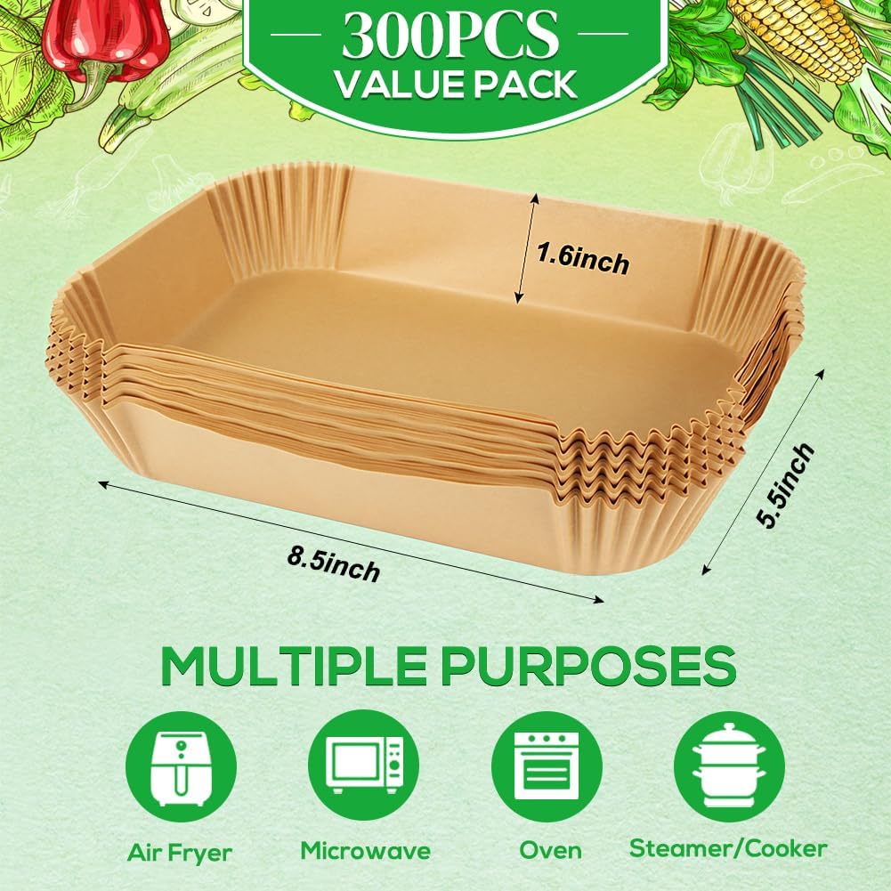 BYKITCHEN_300PCS_Disposable_Air_Fryer_Liners_for_Ninja_Dual/Bella_Airfryer