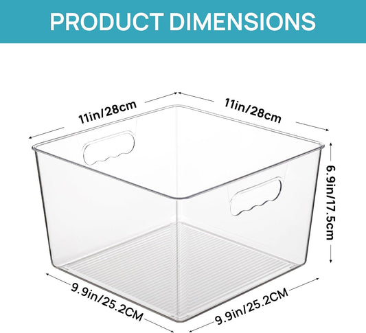 Vtopmart_4_Pack_Extra_Large_Clear_Storage_Bins,_11x11_Cube_Organizer