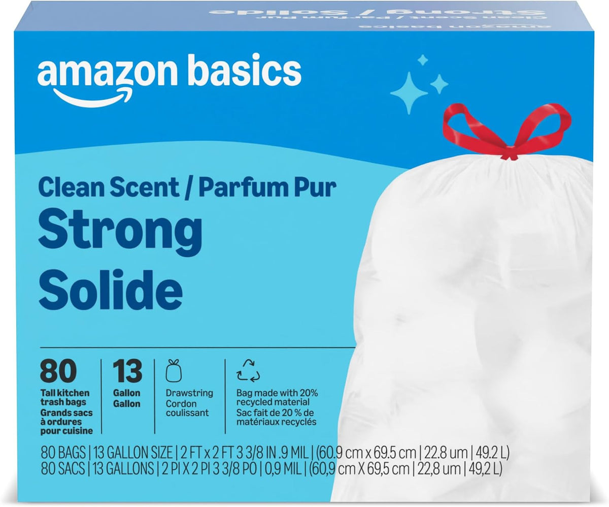 Amazon_Basics_Tall_Kitchen_Drawstring_Trash_Bags,_Clean_Scent,_13_Gallon,_80_Count,_Packaging_May_Vary