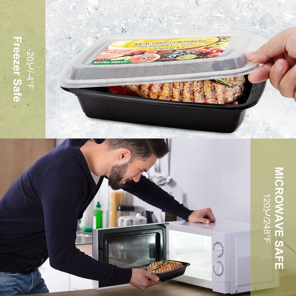 Ezalia_15_Pack-_Meal_Prep_Containers_32oz,_Plastic_Food_Prep_Containers_Reusable,_Leakproof_To_Go_Food_Containers_with_Lids,_BPA-Free,_Microwave/Dishwasher/Freezer_Safe