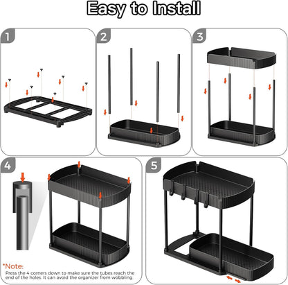 2_Packs_Under_Sink_Pull-Out_Storage_Organizers,_12.8_Inches,_Black