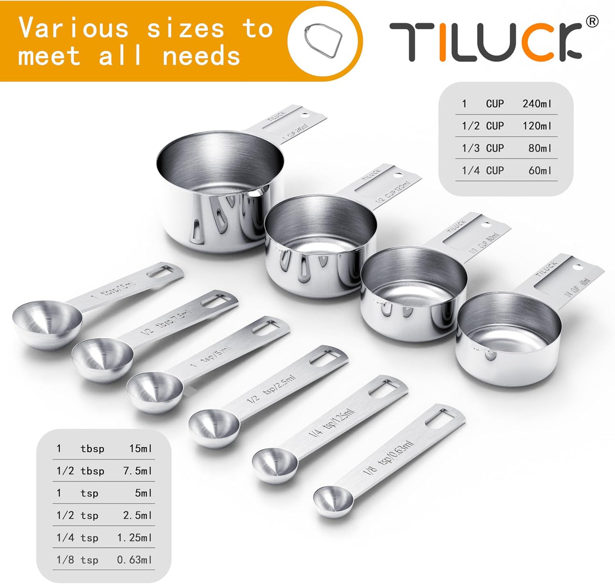 TILUCK_Stainless_Steel_Measuring_Cups_&_Spoons_Set,_Cups_and_Spoons