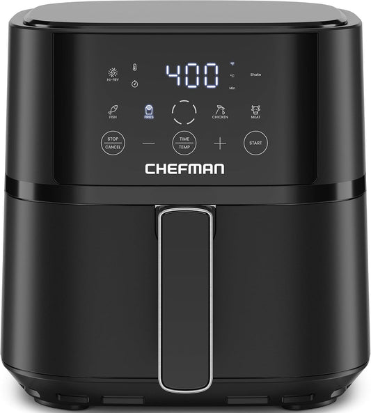 Chefman_Air_Fryer_–_4_QT_Compact_Airfryer_for_Quick_&_Easy_Meals_in_Minutes,_Features_Hi-Fry_Technology_for_Extra_Crisp,_Touchscreen_Controls_with_4_Presets,_Nonstick_&_Dishwasher_Safe_Basket_-_Black