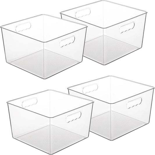 Vtopmart_4_Pack_Extra_Large_Clear_Storage_Bins,_11x11_Cube_Organizer