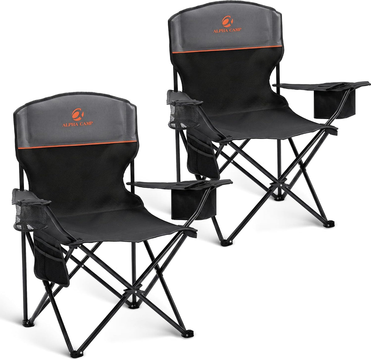 ALPHA_CAMP_2-Pack_Folding_Camping_Chair_with_Cooler_Bag_&_Lumbar_Support