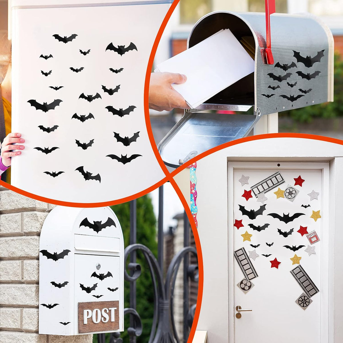 Flutesan_28_Pieces_Halloween_Bats_Car_Magnet_4_Sizes,_Black