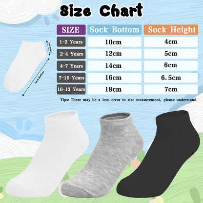 ZERULETS_Kids_Socks,_20_Pairs_Boys_Girls_Low_Cut_Ankle_Socks_1-13_Years