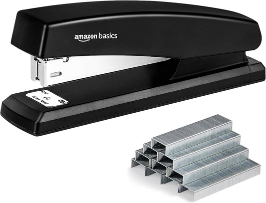 Amazon_Basics_Office_Stapler_with_1000_Staples,_25_Sheet_Capacity,_Non-Slip,_Black,_Home_Office