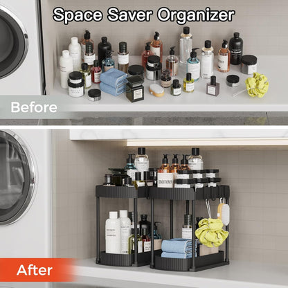 2_Packs_Under_Sink_Pull-Out_Storage_Organizers,_12.8_Inches,_Black