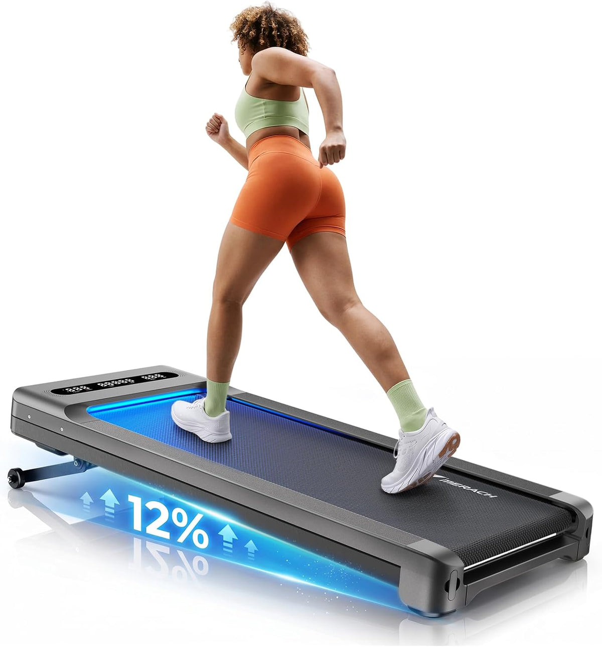 MERACH_UltraWalk_W60_Walking_Pad_Treadmill_with_12%_Auto_Incline,_Under_Desk_Walking_Pad_400lb_Capacity,_Max_3.5HP_Heavy_Duty_Walking_Pad_with_Incline_for_Tall_People_with_BT_Speaker,_RGB_Light_&_APP