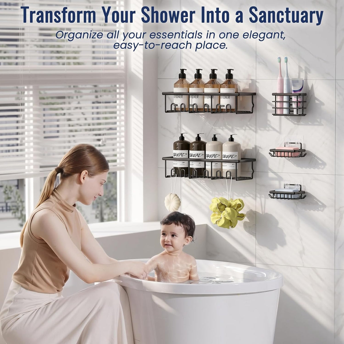 5_Pack_Adhesive_Bathroom_Holders_&_Dispensers_for_Kids_&_Adults,_Black