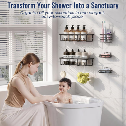 5_Pack_Adhesive_Bathroom_Holders_&_Dispensers_for_Kids_&_Adults,_Black