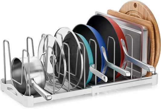 EVERIE_Pot_Lid_Organizer,_Adjustable_12.6"-21.5"_Bakeware_Rack_for_Cabinet