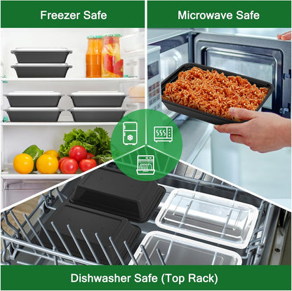 50_Pack_(100-Piece)_32_oz_Meal_Prep_Containers_with_Easy_Open_Lids,_Black