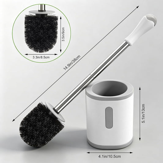 AONEZ_Compact_Toilet_Brush_&_Holder,_Stainless_Steel_Handle,_Space_Saving_for_Storage,_Deep_Cleaning,_Drip-Proof,_Easy_to_Assemble,_Nylon_Bristles,_White_&_Grey