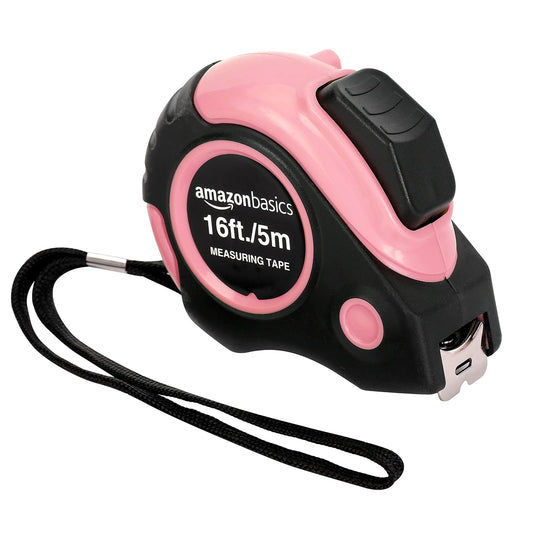 Amazon_Basics_Retractable_Tape_Measure_with_Metric_and_SAE_Measurements,_16ft/5m,_Belt_Clip,_Readable,_Pink