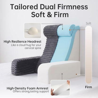 22"_XL_Back_Pillow_for_Bed_Sitting_Up_with_Armrests_&_Big_Pockets_|_Reading_Pillow_for_Bed,_Soft_Back_Support_Chair,_Ideal_for_Watching_TV,_Gaming,_Nursing,_Resting,_Post_Surgery,_Dark_Grey