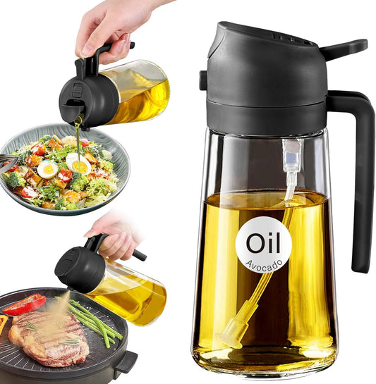 YARRAMATE_16_oz_2-in-1_Glass_Olive_Oil_Sprayer_for_Cooking,_Black