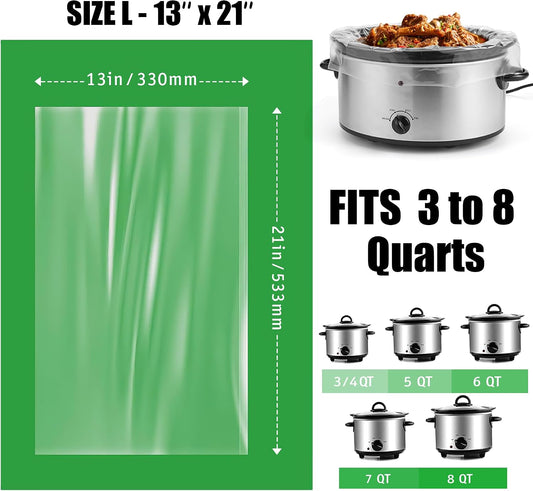 OLESBUR_30_Count_Slow_Cooker_Liners,_13"x21",_Fits_3-8_Quarts,_Disposable_Pot_Liners_Compatible_with_Crockpot,_Oval_Large_Size,_BPA-Free_Cooking_Bags,_Kitchen_Accessories,_Cook_with_Ease