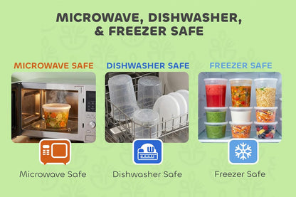 48_Sets_Plastic_Food_Storage_Deli_Containers_w/_Lids_16oz_Pint_&_32oz_Quart
