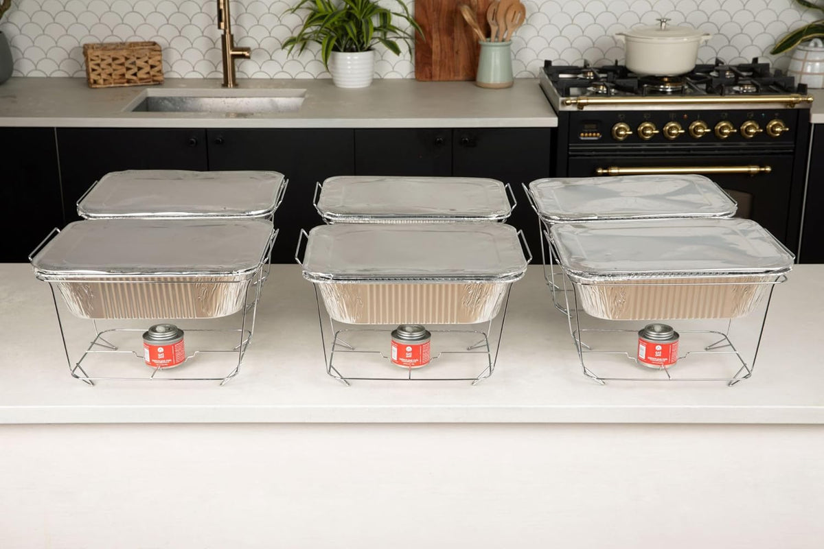 Alpha_Living_6_Pack_-_Disposable_Chafing_Dish_Buffet_Set,_Half_Size_Pans,_Welded_Body_Food_Warmers_for_Parties,_Fuel_Cans_Complete_Set,_Warming_Trays