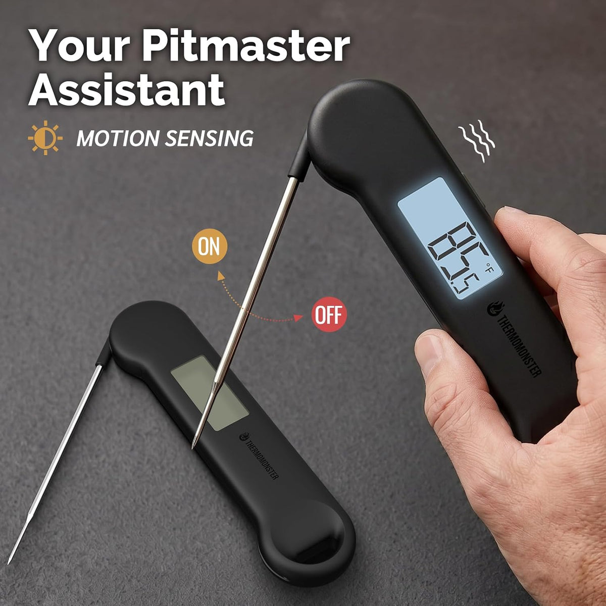 0.5_Sec_Instant_Read_Grill_Meat_Thermometer_Digital_Food_Cooking_BBQ,_Black